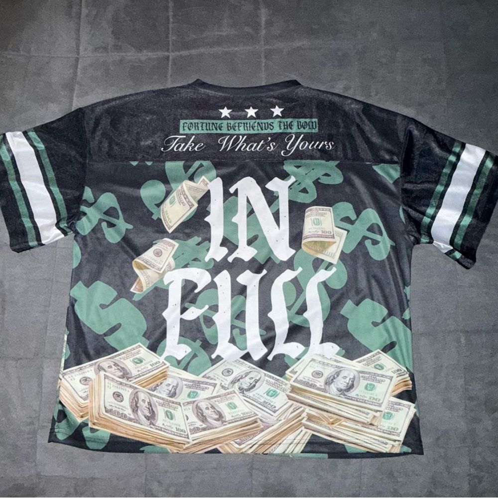 Reason Men's Black and Green 'Paid' Graphic Jersey Size XL - Picture 8 of 11